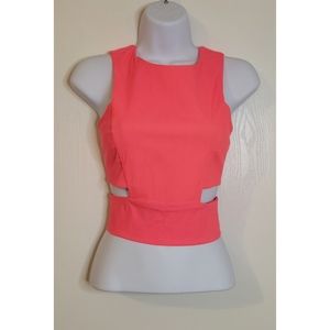NWT Windsor cut out crop tops coral, small